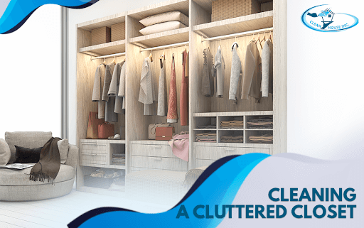 cleaning cluttered closets