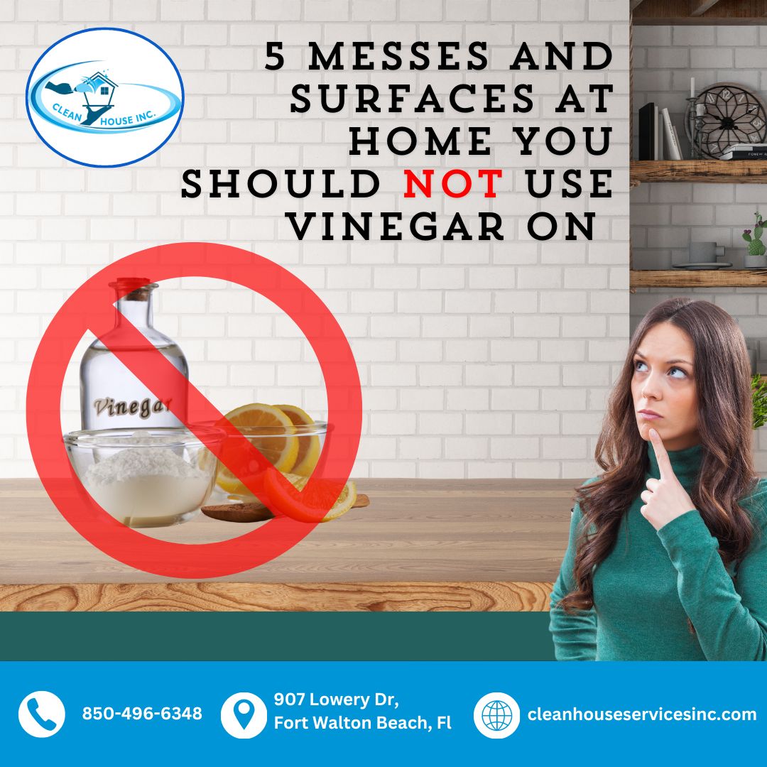 5 Messes and Surfaces at Home You Should NOT Use Vinegar On